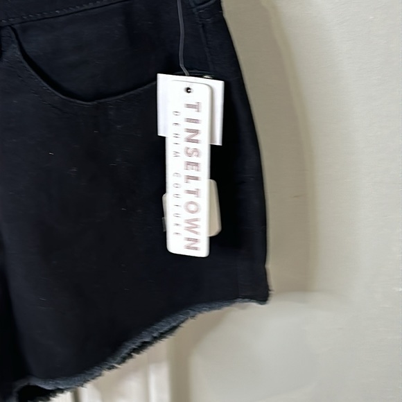 Tinseltown Juniors 7 black Jean Shorts - Picture 5 of 12